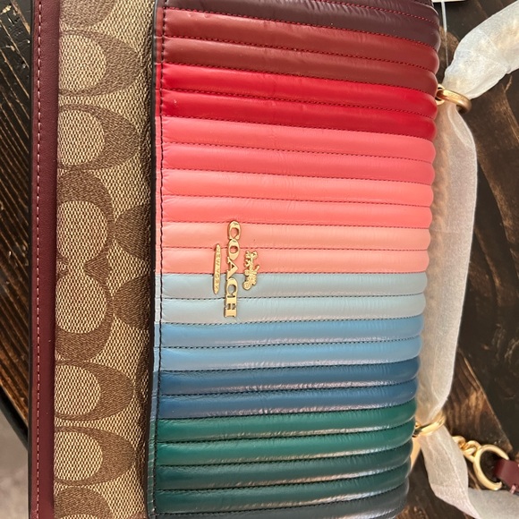 Coach Klare Limited edition Rainbow Gradient Stripe Bag - Picture 5 of 12